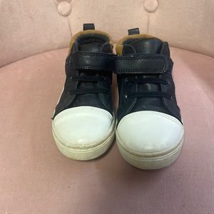 Capelli New York- Navy/brown boots- toddler boy size 9, GUC, preloved